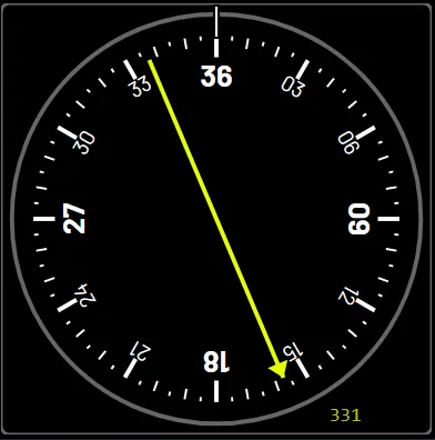 Radio Navigator RBI relative bearing indicator for NDB and ADF navigation